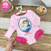 Bikini bé gái 10-35kg tay dài bèo họa tiết đáng yêu - Đồ bơi biển giá 149k 7