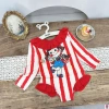 Bikini bé gái 10-35kg tay dài bèo họa tiết đáng yêu - Đồ bơi biển giá 149k 9