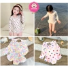 Bikini bé gái 8-35kg dưới 1m35 tay dài bèo tim xinh, đồ bơi biển, giảm giá 149k 2