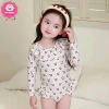 Bikini bé gái 8-35kg dưới 1m35 tay dài bèo tim xinh, đồ bơi biển, giảm giá 149k 4