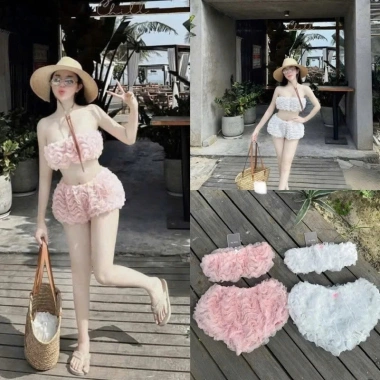 Bikini Cúp Ngực Gợn Sóng và Quần Đùi Bí Sexy - Đồ Bơi Nữ Đi Biển Giá 159k 2