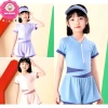 Bikini Đồ Bơi Bé Gái 10-42kg Dưới 1m55 KM48 Tay Ngắn Liền Quần - Giá Ưu Đãi 189k