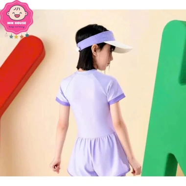 Bikini Đồ Bơi Bé Gái 10-42kg Dưới 1m55 KM48 Tay Ngắn Liền Quần - Giá Ưu Đãi 189k 4