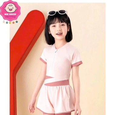 Bikini Đồ Bơi Bé Gái 10-42kg Dưới 1m55 KM48 Tay Ngắn Liền Quần - Giá Ưu Đãi 189k 6