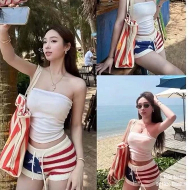 Bikini Đồ Bơi Nữ Áo Ống Kèm Quần Đùi Len Chuẩn Mẫu - Giá 159k Giảm Giá Đặc Biệt