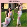 Bikini EMMA Đính Hoa Ly Lưới Mềm Mịn In Hoa Chuẩn Hình - Mút Đệm, Giá 198.000₫