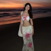 Bikini EMMA Đính Hoa Ly Lưới Mềm Mịn In Hoa Chuẩn Hình - Mút Đệm, Giá 198.000₫ 3