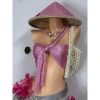 Bikini Hồng Sương Mai - Khăn quấn, dây chuyền vỏ sò, 2 kẹp hoa, giảm 550.000₫ 5