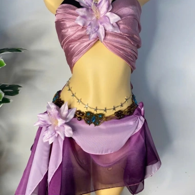 Bikini Khăn Quấn Mộng Tím Huyền Ảo - Tặng Dây Chuyền Vỏ Sò, Chip, Kẹp Hoa - Giá 450.000