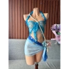 Bikini khăn quấn Xanh Biển Mộng Mơ tặng dây chuyền vỏ sò, 2 kẹp hoa, chip - 339.000 VNĐ 4