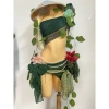 Bikini khăn quấn xanh lá - Đồ đi biển đẹp lạ, kèm vòng cổ vỏ sò, kẹp hoa, chip & dây đeo eo, ưu đãi 650k