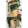 Bikini khăn quấn xanh lá - Đồ đi biển đẹp lạ, kèm vòng cổ vỏ sò, kẹp hoa, chip & dây đeo eo, ưu đãi 650k 5