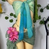 Bikini Khăn Quấn Xanh Ngọc Biển Cả - Tặng Dây Chuyền Vỏ Sò, Chip, 2 Kẹp Hoa