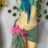 Bikini Khăn Quấn Xanh Ngọc Biển Cả - Tặng Dây Chuyền Vỏ Sò, Chip, 2 Kẹp Hoa 2