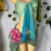 Bikini Khăn Quấn Xanh Ngọc Biển Cả - Tặng Dây Chuyền Vỏ Sò, Chip, 2 Kẹp Hoa 6