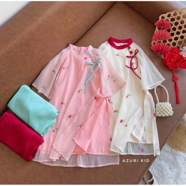 Bikini Kids 10-30kg Áo Dài Hoa Nhí Voan Lụa Pastel – Áo Dài Tết Truyền Thống 197.500₫