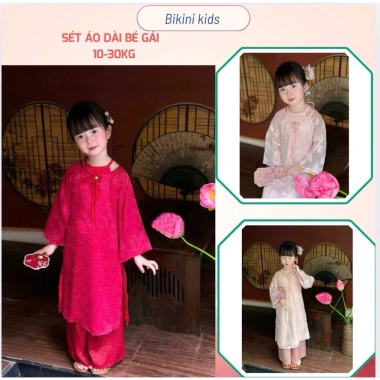 Bikini Kids 10‑30kg A15 – Set áo dài yếm, tết, cách tân, giá ưu đãi 177.500₫