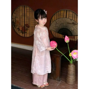 Bikini Kids 10‑30kg A15 – Set áo dài yếm, tết, cách tân, giá ưu đãi 177.500₫ 7