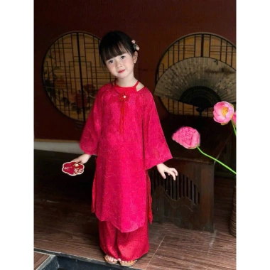 Bikini Kids 10‑30kg A15 – Set áo dài yếm, tết, cách tân, giá ưu đãi 177.500₫ 9