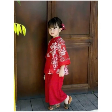 Bikini Kids A200 Set tơ lụa hoa xuân bé gái áo dài tết 2.026 hồng đỏ 149.000đ