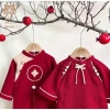 Bikini Kids A22 Set Áo Dài Bé Trai & Bé Gái Đỏ Lộc Tài - Áo Dài Tết chất đũi cao cấp, giá 167.500 VND 7