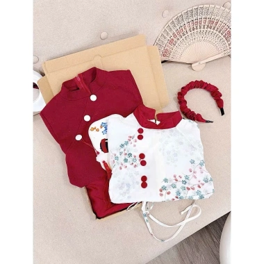 Bikini Kids Áo Dài Tết Bé Trai & Bé Gái – Thêu Hoa Đỏ Truyền Thống, Chất Mịn, 167.500₫ 5 Bikini Kids Áo Dài Tết Bé Trai & Bé Gái – Thêu Hoa Đỏ Truyền Thống, Chất Mịn, 167.500₫ 5