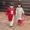 Bikini Kids Áo Dài Tết Bé Trai & Bé Gái – Thêu Hoa Đỏ Truyền Thống, Chất Mịn, 167.500₫ 8