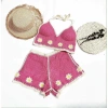 Bikini len sợi móc 2 món áo bra và quần sooc màu sắc dễ thương, phù hợp đi biển - Giá chỉ 45.000 VND 10