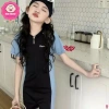 Bikini liền thân bé gái 15-38kg dưới 1m4, viền lam đẹp, đồ bơi biển giá 189k 4
