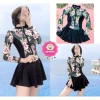 Bikini liền thân kiểu váy hoa lá sang trọng cho nữ, đồ bơi đi biển, giảm giá 159k