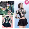 Bikini liền thân kiểu váy hoa lá sang trọng cho nữ, đồ bơi đi biển, giảm giá 159k 2