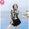 Bikini liền thân kiểu váy hoa lá sang trọng cho nữ, đồ bơi đi biển, giảm giá 159k 4