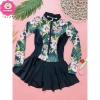 Bikini liền thân kiểu váy hoa lá sang trọng cho nữ, đồ bơi đi biển, giảm giá 159k 5