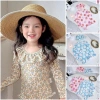 Bikini liền thân tay dài hoa xinh xắn cho bé gái - Đồ bơi 10-35kg, giá 162k-129k