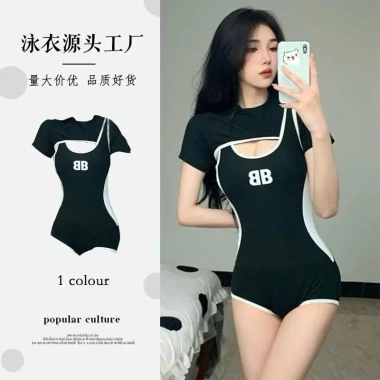Bikini liền thân thể thao NGOMINH BKN38 áo croptop cộc tay bơi biển 139k 6 Bikini liền thân thể thao NGOMINH BKN38 áo croptop cộc tay bơi biển 139k 6