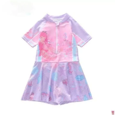 Bikini liền thân váy lưới thoáng khí cho bé gái 10-35kg dưới 1m4 - Đồ bơi 189k 6