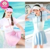 Bikini liền thân váy tay ngắn in chữ cho bé gái - Đồ bơi dưới 1m45, 189.000₫