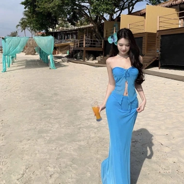Bikini Mio Set Lưới Dài Lọ Lem Siêu Hot - Mềm Mại, Che Khuyết Điểm, Đi Biển, Giá 169k 2