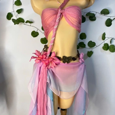 Bikini Mộng Mơ Pastel - khăn quấn, tặng dây vỏ sò, chip, 2 kẹp hoa - 425.000 VND 3