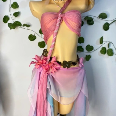 Bikini Mộng Mơ Pastel - khăn quấn, tặng dây vỏ sò, chip, 2 kẹp hoa - 425.000 VND 4