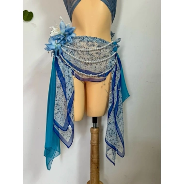 Bikini Nàng Thơ Biển - Khăn quấn, tặng dây chuyền vỏ sò, chip + 2 kẹp hoa, 490k 8