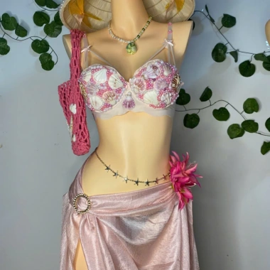Bikini Nụ Hôn San Hô vỏ sò ngọc trai - tặng dây chuyền vỏ sò, chip & 2 kẹp hoa, giá ưu đãi 599.000₫ 2