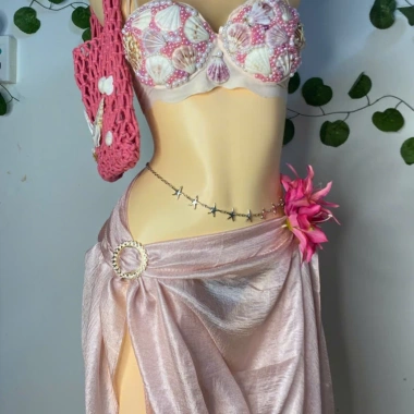 Bikini Nụ Hôn San Hô vỏ sò ngọc trai - tặng dây chuyền vỏ sò, chip & 2 kẹp hoa, giá ưu đãi 599.000₫ 3