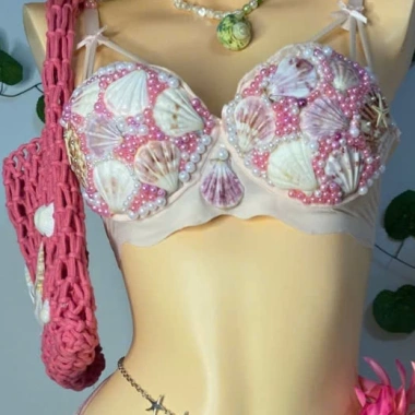 Bikini Nụ Hôn San Hô vỏ sò ngọc trai - tặng dây chuyền vỏ sò, chip & 2 kẹp hoa, giá ưu đãi 599.000₫ 6