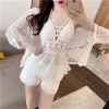 Bikini ren HH45 set 3 món đi biển - áo bra vải boy, choàng hạt, quần 2 lớp dày - giảm 95k 8