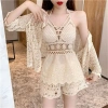 Bikini ren HH45 set 3 món đi biển - áo bra vải boy, choàng hạt, quần 2 lớp dày - giảm 95k 9