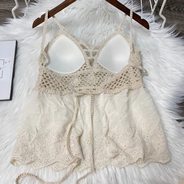 Bikini ren HH45 set 3 món đi biển - áo bra vải boy, choàng hạt, quần 2 lớp dày - giảm 95k 10 Bikini ren HH45 set 3 món đi biển - áo bra vải boy, choàng hạt, quần 2 lớp dày - giảm 95k 10