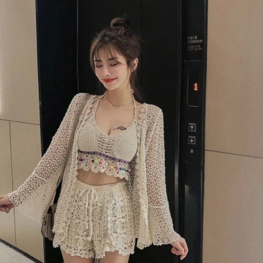 Bikini Ren Thổ Cẩm Đan Móc - Sét Đồ Đi Biển Bán Rời, Giá 99k Giảm Đặc Biệt 3