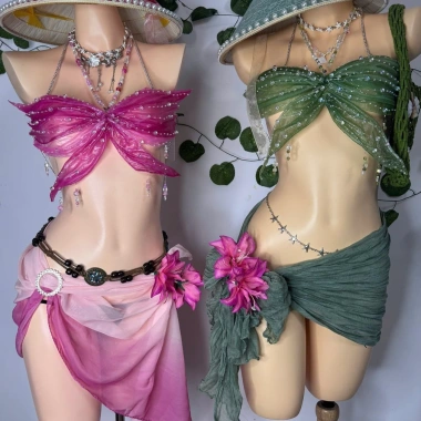 Bikini Resin Độc Đáo Thiết Kế Theo Yêu Cầu - Tặng Dây Chuyền Vỏ Sò và 2 Kẹp Hoa