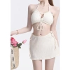Bikini set 3 chi tiết mùa hè rút dây cổ yếm sexy, quyến rũ cho bơi biển 2.288 BKN46 3